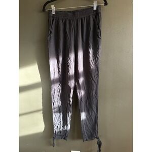 Aerie Black Lightweight Joggers Sweatpants Tie Bottoms XS Extra Small